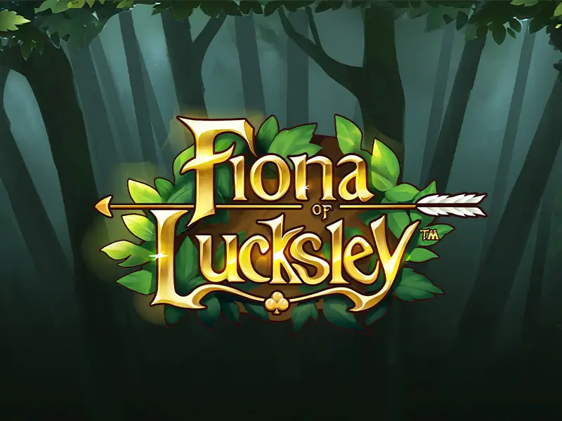 Banner promocional do jogo de slots Fiona of Lucksley com oferta de bônus especial